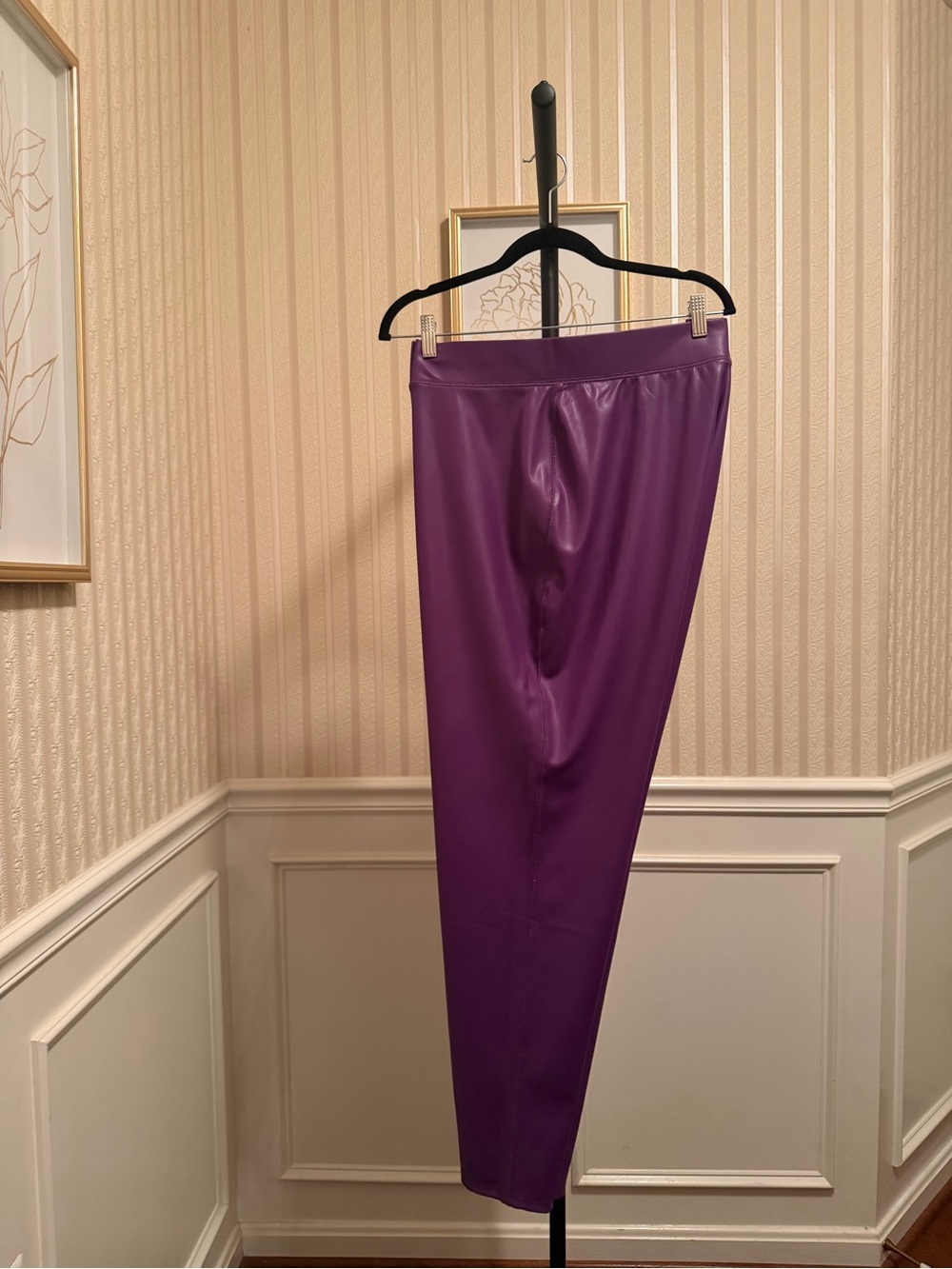 Ashley Stewart Purple Faux Leather Pencil Skirt New!! Never Worn!!